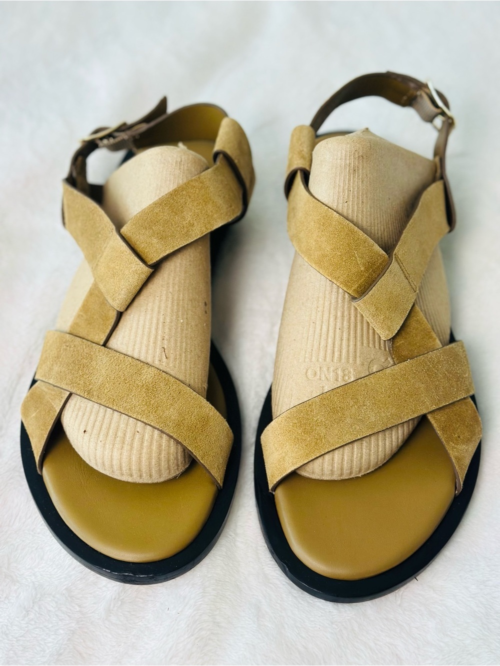 Everlane City Strap Sandals in Tan Suede Color Size 10.5 - Picture 4 of 12